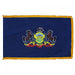Pennsylvania State Flag With Pole Hem & Fringe