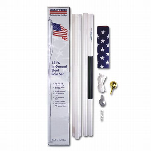 Sectional 18' American Flagpole Kit