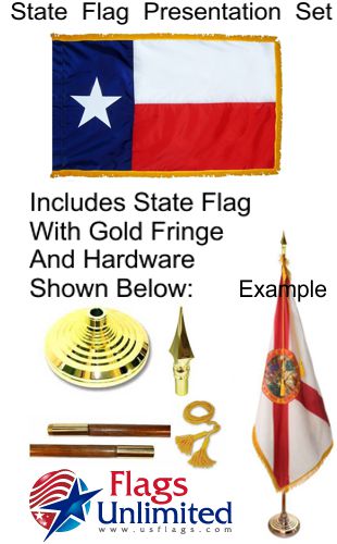 Texas Indoor Flag Set