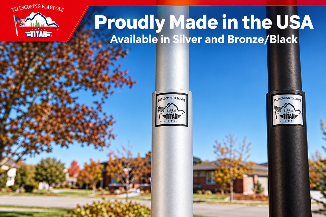 Titan Telescoping Flagpole Finishes