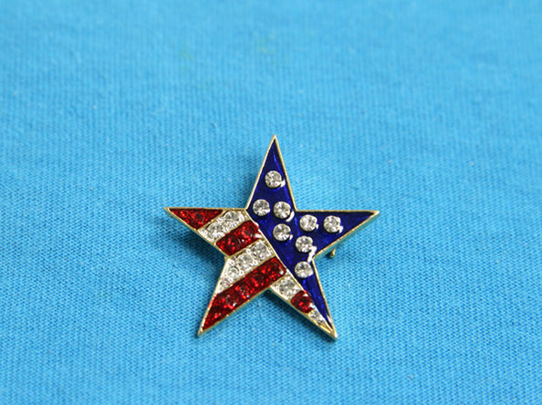 Rhinestone Star USA Pin — Flags Unlimited