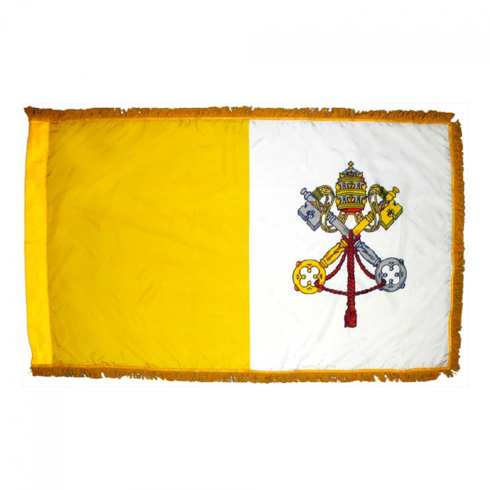 Papal Vatican City Flag With Fringe