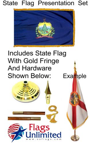 Vermont Indoor Flag Set