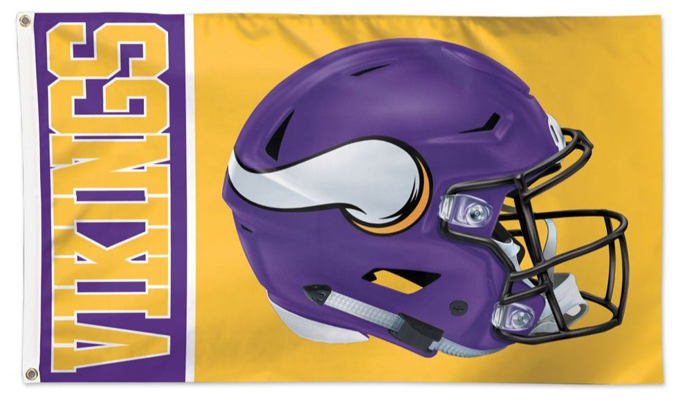 brogies bikewear nfl minnesota vikings motorcycle half helmets WinCraft Minnesota Vikings 3' x 5' Helmet Deluxe Single-Sided Flag