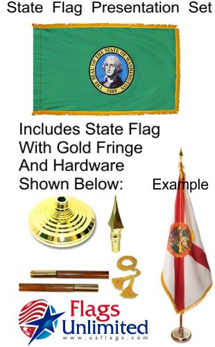 Washington Indoor Flag Set