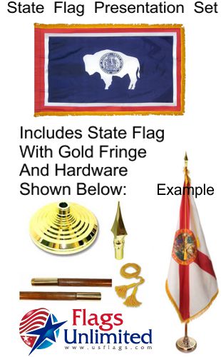 Wyoming Indoor Flag Set